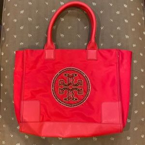Red Tory Burch tote bag